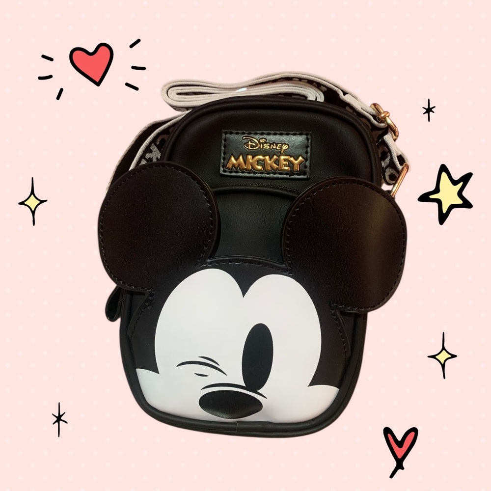 Disney Mickey Mouse Kids Crossbody Bag - Black and White